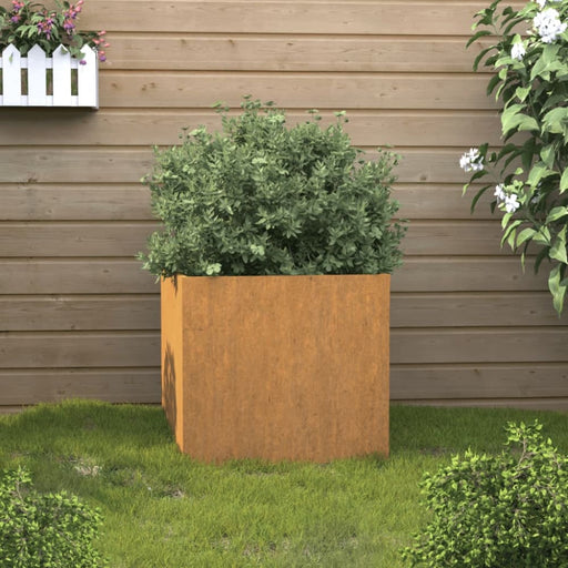 Planter Grey 32x30x29 Cm Weathering Steel Nxopai