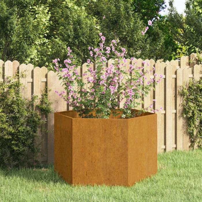 Planter Grey 60x60x45 Cm Weathering Steel Nxtlip