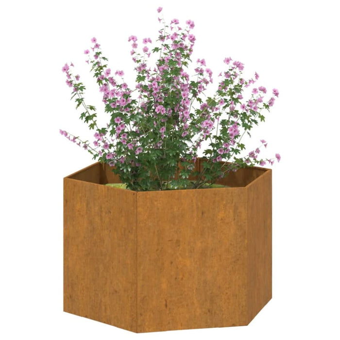 Planter Grey 60x60x45 Cm Weathering Steel Nxtlip