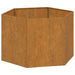 Planter Grey 60x60x45 Cm Weathering Steel Nxtlip