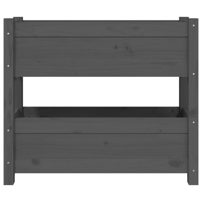 Planter Grey 77x25x66 Cm Solid Wood Pine Nxtkat