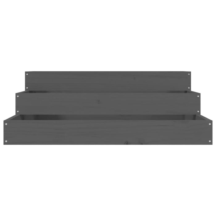 Planter Grey 78x78x27 Cm Solid Wood Pine Nxtkbn