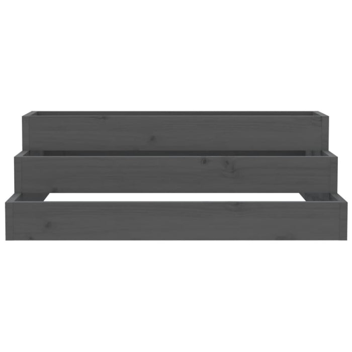 Planter Grey 80x80x27 Cm Solid Wood Pine Nxtnka