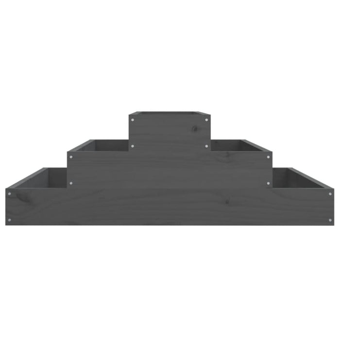 Planter Grey 80x80x27 Cm Solid Wood Pine Nxtnka
