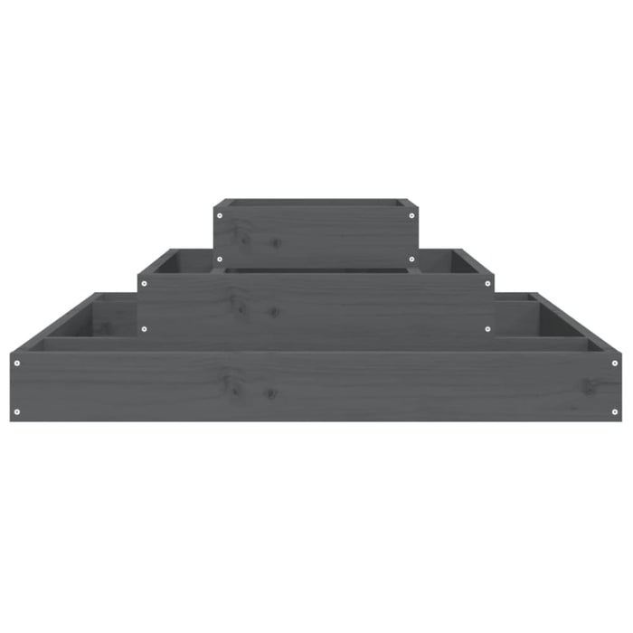 Planter Grey 80x80x27 Cm Solid Wood Pine Nxtnll