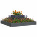 Planter Grey 80x80x27 Cm Solid Wood Pine Nxtnll