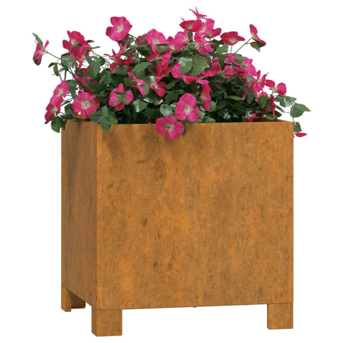 Planter With Legs Grey 32x30x33 Cm Weathering Steel Nxtlin