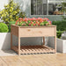 Planter with Shelf 111.5x111.5x81 Cm Solid Wood Pine Nxtnbo
