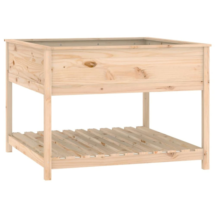 Planter with Shelf 111.5x111.5x81 Cm Solid Wood Pine Nxtnbo