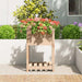 Planter with Shelf 54x54x81 Cm Solid Wood Pine Nxtiit