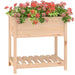 Planter with Shelf 82.5x54x81 Cm Solid Wood Pine Nxtinb