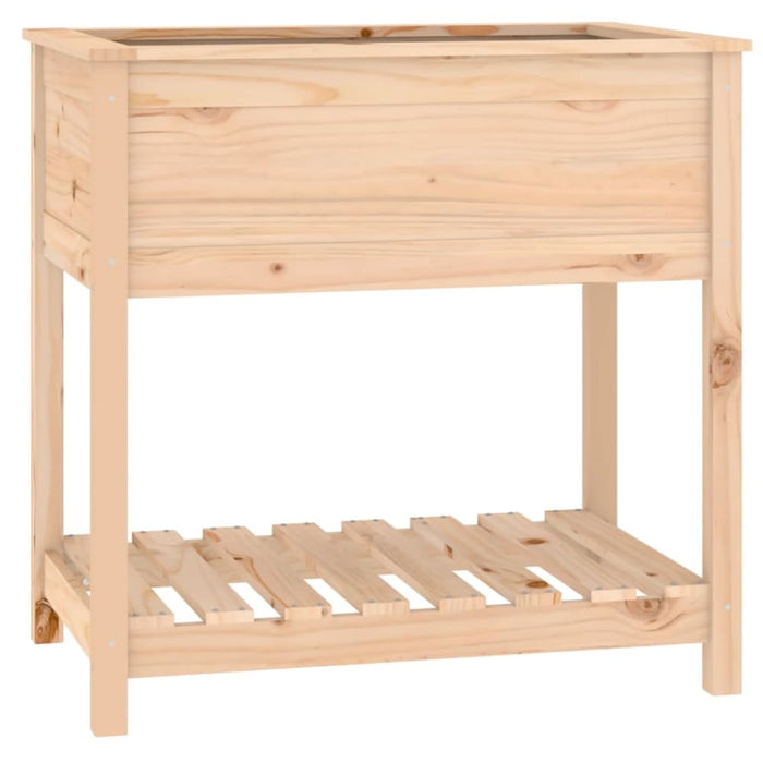 Planter with Shelf 82.5x54x81 Cm Solid Wood Pine Nxtinb