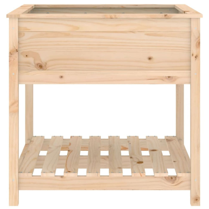 Planter with Shelf 82.5x82.5x81 Cm Solid Wood Pine Nxtika