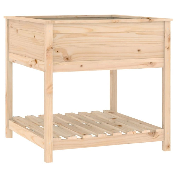 Planter with Shelf 82.5x82.5x81 Cm Solid Wood Pine Nxtika