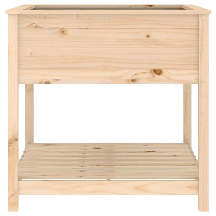 Planter with Shelf 82.5x82.5x81 Cm Solid Wood Pine Nxtika