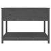 Planter with Shelf Grey 111.5x111.5x81 Cm Solid Wood Pine