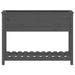 Planter with Shelf Grey 111.5x34.5x81 Cm Solid Wood Pine