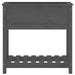 Planter with Shelf Grey 82.5x34.5x81 Cm Solid Wood Pine