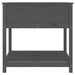 Planter with Shelf Grey 82.5x82.5x81 Cm Solid Wood Pine