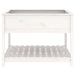 Planter with Shelf White 111.5x111.5x81 Cm Solid Wood Pine