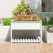 Planter with Shelf White 111.5x111.5x81 Cm Solid Wood Pine