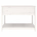Planter with Shelf White 111.5x111.5x81 Cm Solid Wood Pine
