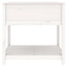 Planter with Shelf White 82.5x82.5x81 Cm Solid Wood Pine