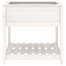 Planter with Shelf White 82.5x82.5x81 Cm Solid Wood Pine