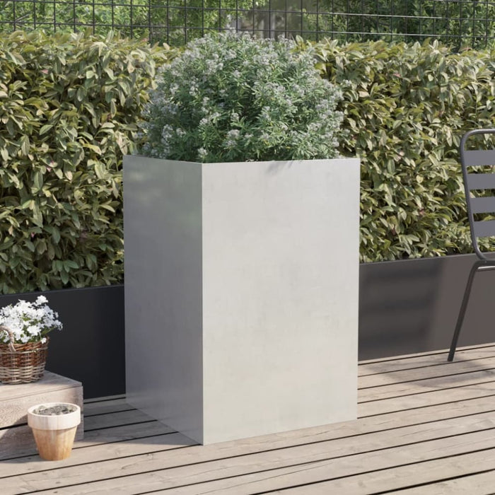 Planter Silver 52x48x75 Cm Stainless Steel Naopni