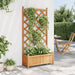 Planter with Trellis Brown Solid Wood Fir Tlpann