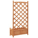 Planter with Trellis Brown Solid Wood Fir Tlpann