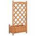 Planter with Trellis Brown Solid Wood Fir Tlpanp