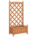 Planter with Trellis Brown Solid Wood Fir Tlpanp