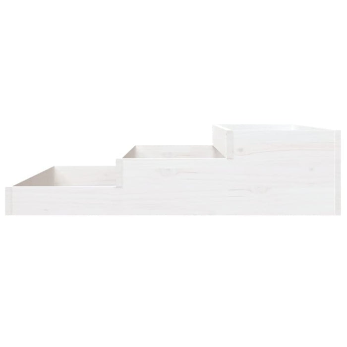 Planter White 107x107x27 Cm Solid Wood Pine Nxtkoa