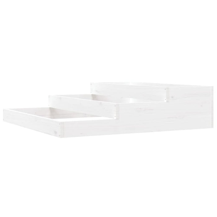 Planter White 107x107x27 Cm Solid Wood Pine Nxtkoa