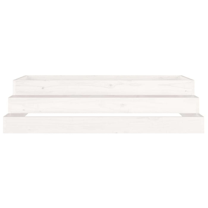 Planter White 110x110x27 Cm Solid Wood Pine Nxtkbb