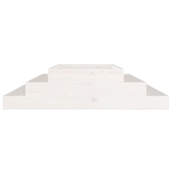 Planter White 110x110x27 Cm Solid Wood Pine Nxtkbb