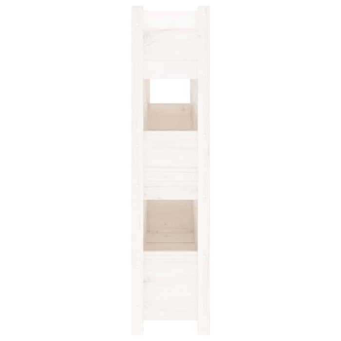 Planter White 112x25x104.5 Cm Solid Wood Pine Nxtkxo