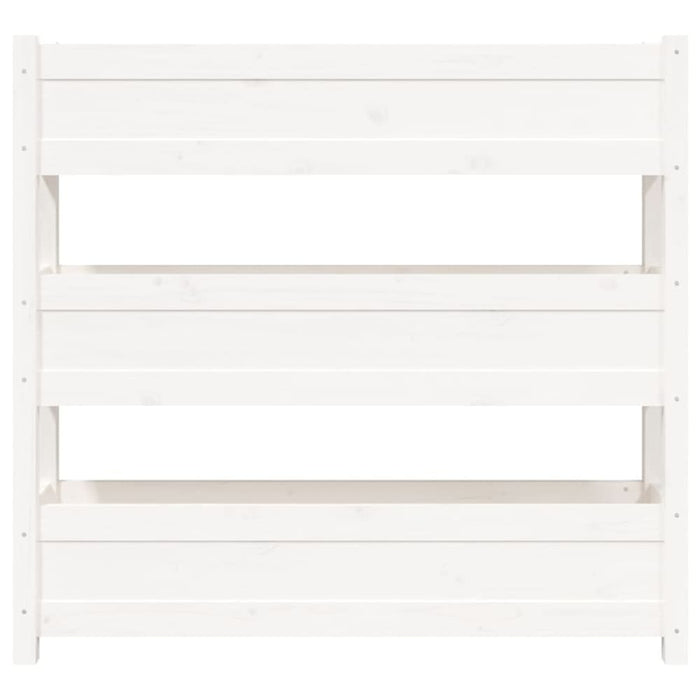 Planter White 112x25x104.5 Cm Solid Wood Pine Nxtkxo
