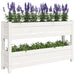Planter White 112x25x66 Cm Solid Wood Pine Nxtkxn