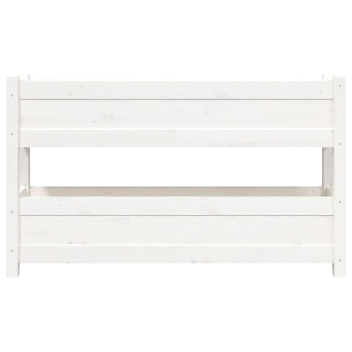 Planter White 112x25x66 Cm Solid Wood Pine Nxtkxn