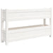 Planter White 112x25x66 Cm Solid Wood Pine Nxtkxn