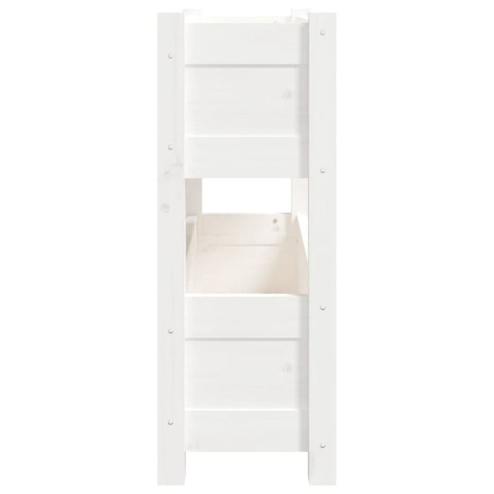 Planter White 77x25x66 Cm Solid Wood Pine Nxtkax