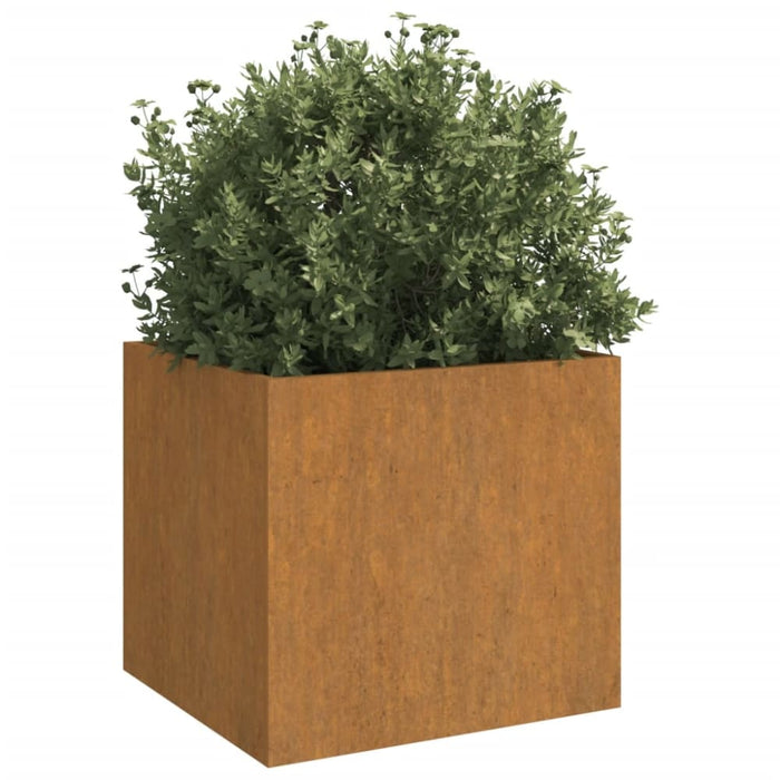 Planters 2 Pcs Grey 42x40x39 Cm Weathering Steel Nxoppb