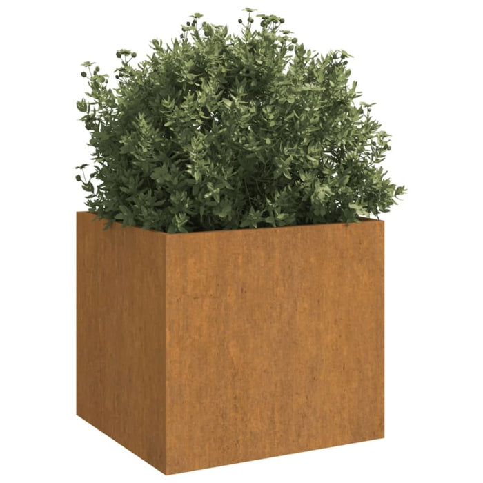 Planters 2 Pcs Grey 49x47x46 Cm Weathering Steel Nxoppx