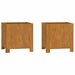 Planters with Legs 2 Pcs Grey 32x30x33 Cm Corten Steel