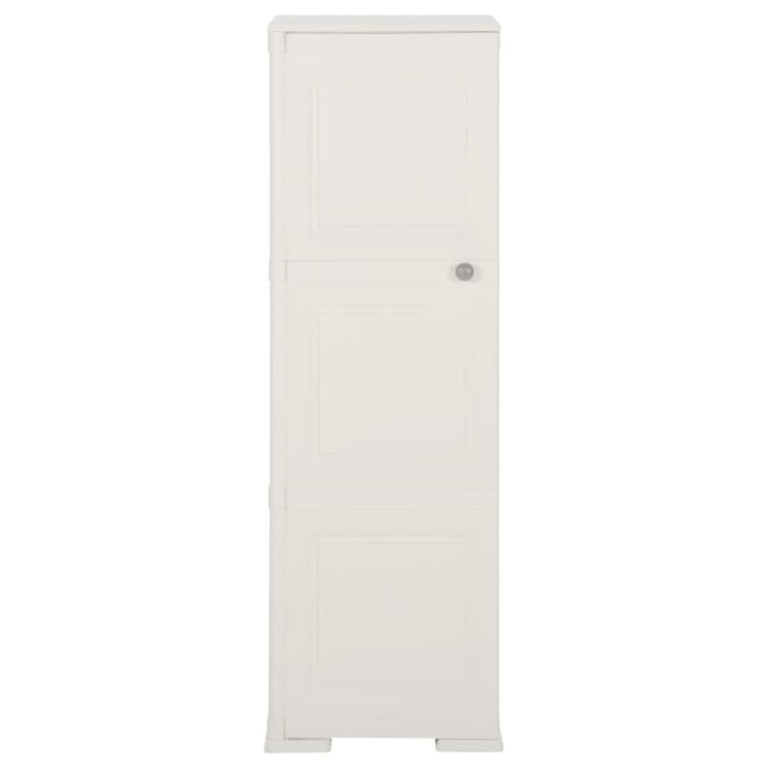 Plastic Cabinet 40x43x125 Cm Wood Design Angora White Tablba