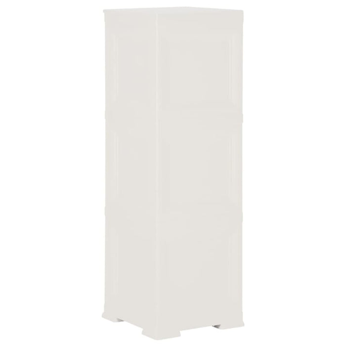 Plastic Cabinet 40x43x125 Cm Wood Design Angora White Tablba