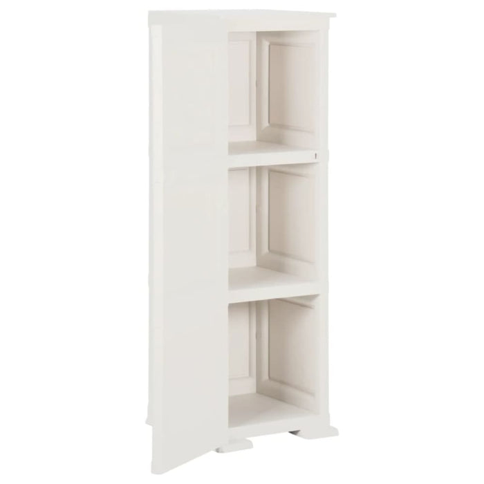 Plastic Cabinet 40x43x125 Cm Wood Design Angora White Tablba