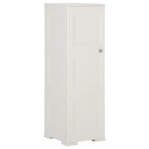 Plastic Cabinet 40x43x125 Cm Wood Design Angora White Tablba